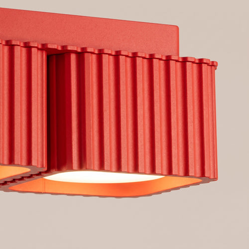 Sollux Lighting Plafondlamp RIFF 2 rood Gx53 - 20,5x10x8cm