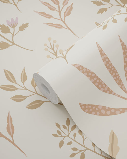 ESTAhome behang bloemmotief in Scandinavische stijl beige - 53 cm x 10.05 m - 139738