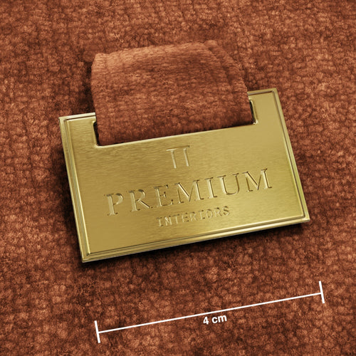 Premium Interiors - Bank LOMI - gewaafd fluweel terracotta 150cm