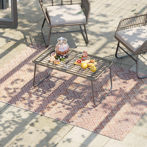 Kare Design Vloerkleed Zigzag rood 230x160cm