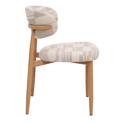 DÉJA Living Eetkamerstoel Skara - Greige/Naturel - Set van 2 - vtwonen shop