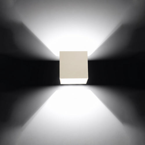 Sollux Lighting Wandlamp QUAD 1 beige - 10x12x10cm