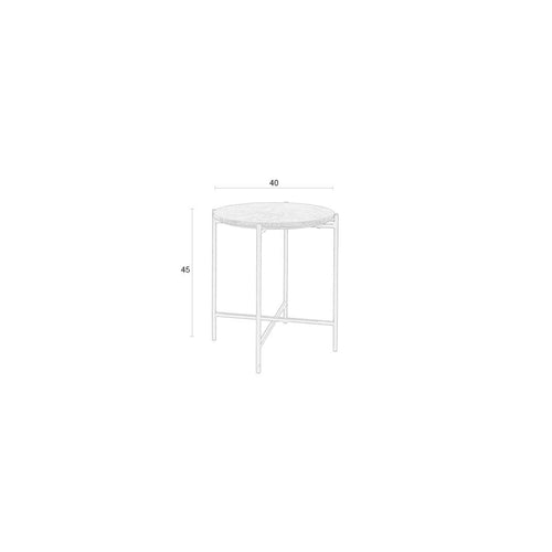 Housecraft Living Tooz bijzettafel Rond 40 cm Marmer Bruin - vtwonen shop