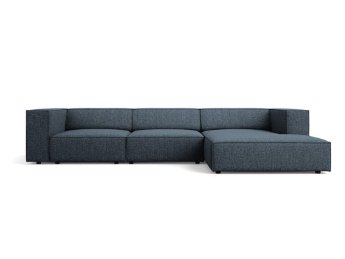 Cosmopolitan Design rechter hoekbank Arendal 4-zits, chenille, koningsblauw - 166x284x70cm
