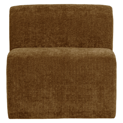 WOOOD eetbank 84 cm rugleuning Mojo Base - Rib - Honinggeel - 83x84x76