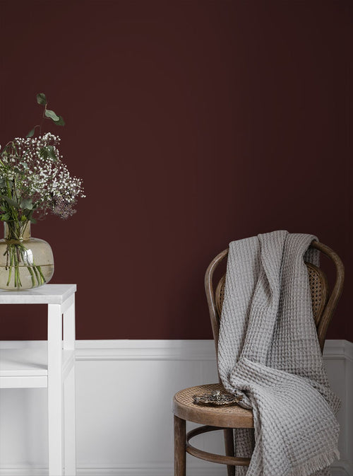 Duro Wallpaper behang effen bordeaux rood - 53 cm x 10.05 m - 662219 - vtwonen shop