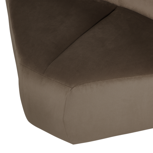 WOOOD hoekelement Mojo - Velvet - Taupe - 74x110x110