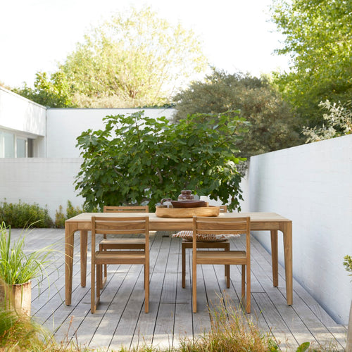 Tikamoon  Tuintafelset van gerecycled massief teakhout 4 stoelen - Naturel