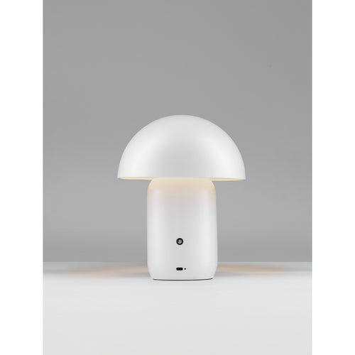 Nova Luce POIS Geïntegreerde LED-tafellamp, mat wit, aanraakgevoelig, dimbaar, 2W 230lm 3000K, USB-aansluiting