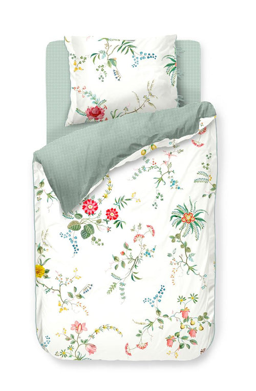 Pip Studio dekbedovertrek Fleur Grandeur - 140x200/220 cm - wit