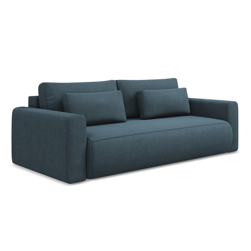 LaMiaSofa 3-zits slaapbank Perugia - textuurstof - jeans - 238x105x82