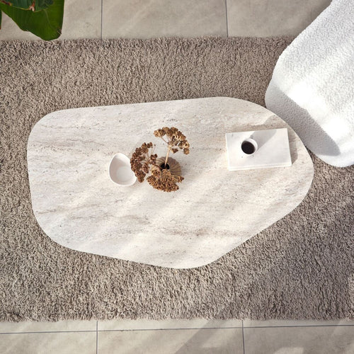 Calicosy - ROCK Salontafel met brede poten - Steen - 60x100x35 cm
