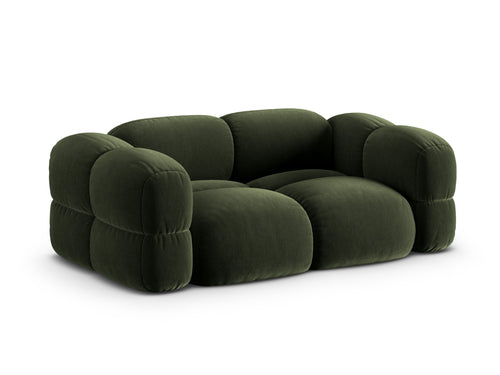 Cosmopolitan Design Bank Loretto 3-zits, flueel groente - 100x210x68cm