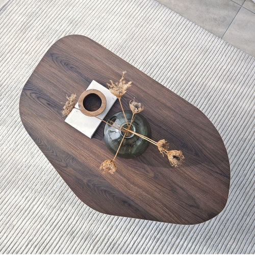 Calicosy - ROCK Salontafel met brede poten - Steen - 60x100x35 cm