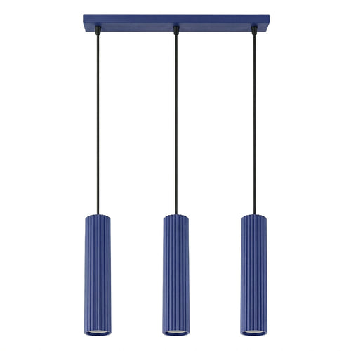 Sollux Lighting Hanglamp KARBON 3L ultramarijn - 45x6,5x98cm