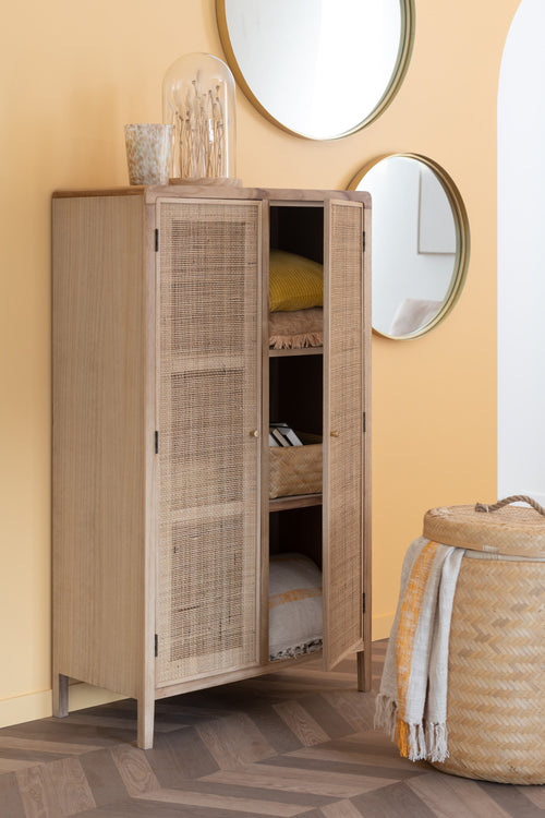 J-Line spiegel Rond Hoge Rand - metaal/glas - goud - medium - Ø 80 cm