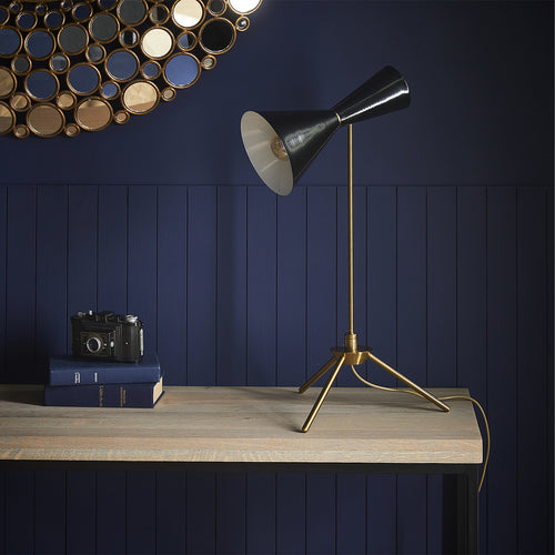 Signature - FRANCOIS Bureaulamp - Zwart - 40x31x70 cm