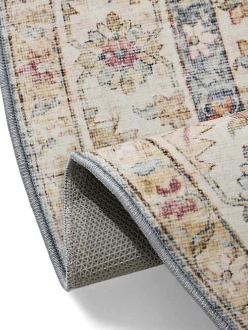 benuta wasbaar vloerkleed George - veelkleurig/beige - ø 120 cm