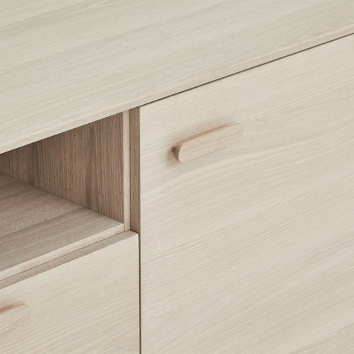 Furnhouse 4-deurs dressoir Porto - Witte olie - MDF, Eikenfineer - 42x212x79