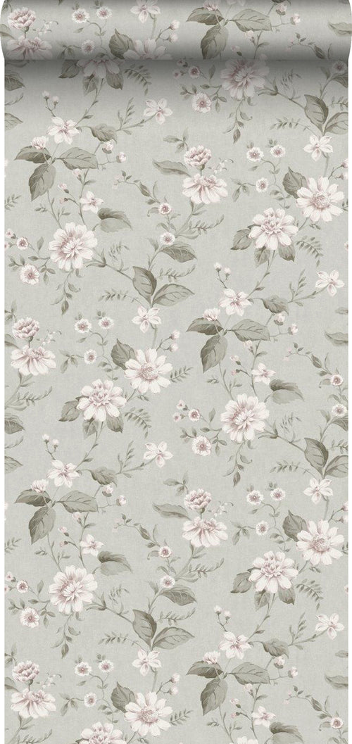 Borastapeter behang bloemen groen - 53 cm x 10.05 m - 660231 - vtwonen shop