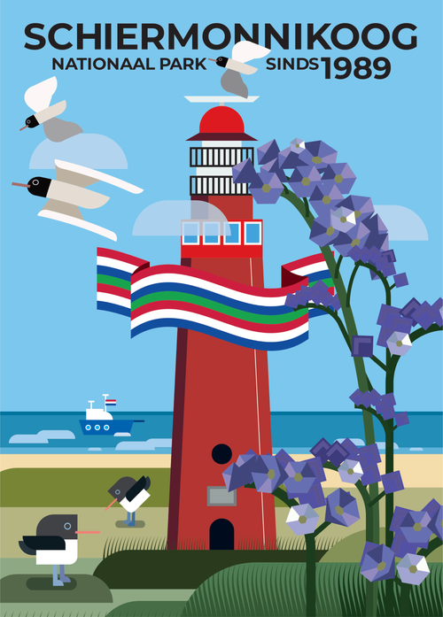 Nationale Parken Poster - Schiermonnikoog - vtwonen shop