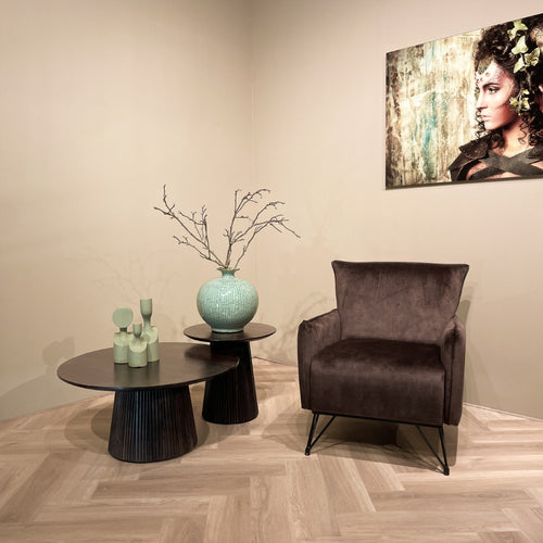 Livingfurn salontafel Salvator - 50cm - mangohout - bruin