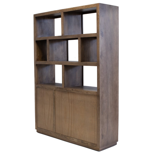 Giga Meubel Vakkenkast Luxurious - Donkerbruin Mangohout - 150x45x210cm - vtwonen shop