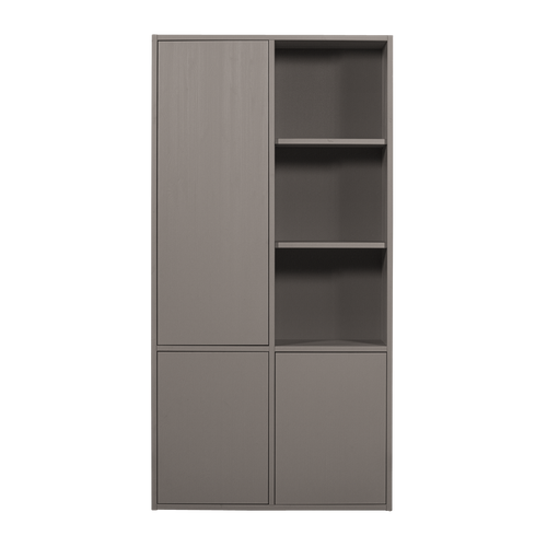 WOOOD opbergkast Merel - Grenen - Warmgrijs - 100x200x44 - vtwonen shop