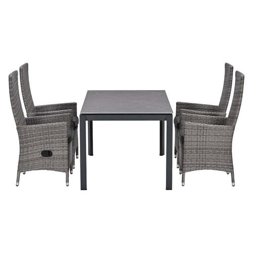 Garden Impressions Tuinset Nice 5-delig - Skala tuintafel 160x90 cm