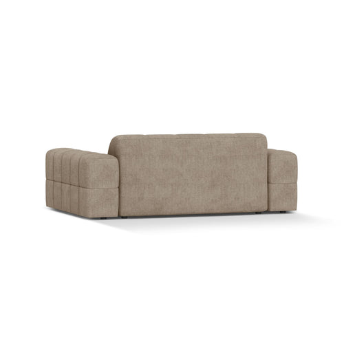 Cosmopolitan Design - Bank Chicago 2-zits, chenille donkerbeige - 102x178x78cm