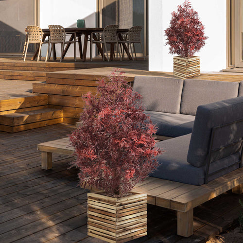 Maxifleur Ming Aralia kunstplant UV 90cm Burgundy
