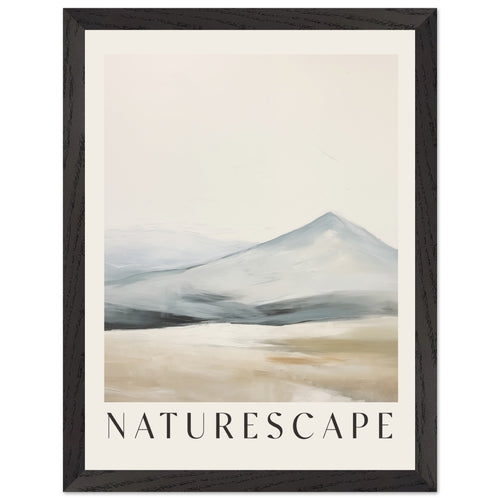 Artfulprints Poster met Lijst Abstract - Naturescape   - 30x40 cm - Taupe