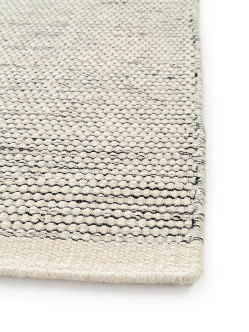 benuta wollen loper Rocco - beige/zwart - 80x250 cm