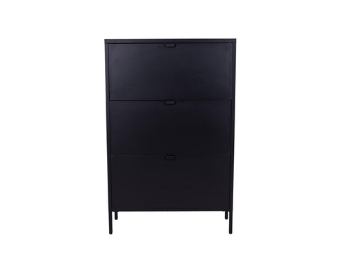 MaximaVida metalen locker schoenenkast Finn 25 x 80 x 125 cm zwart