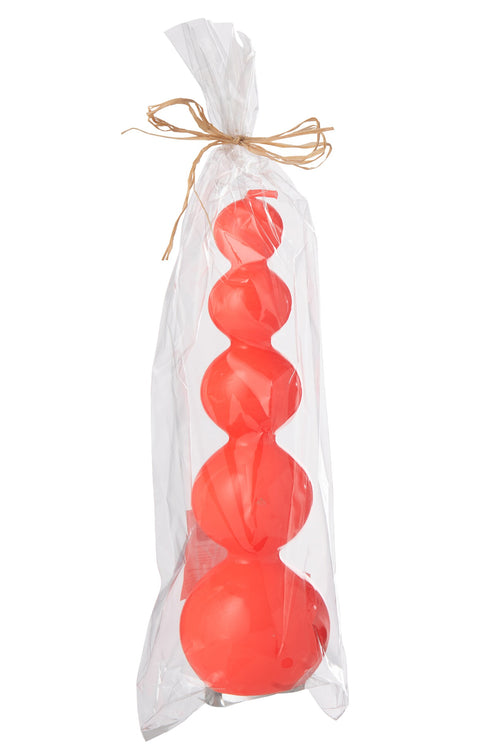 J-Line kaars Kalebas - rood - 25U