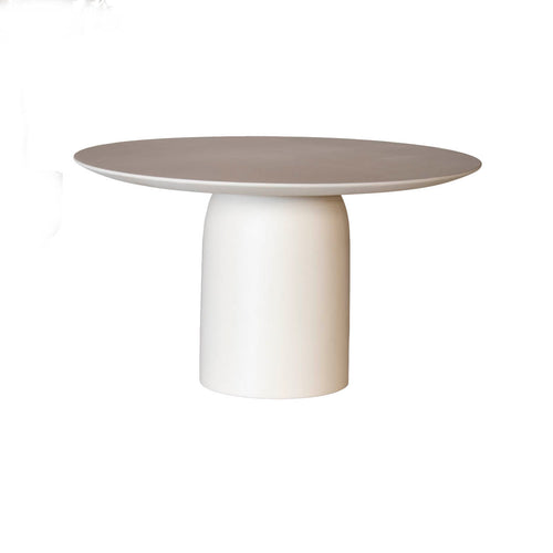 DÉJA Living Eettafel Dalarö - Rond Beige Eco Composiet - 130cm - vtwonen shop
