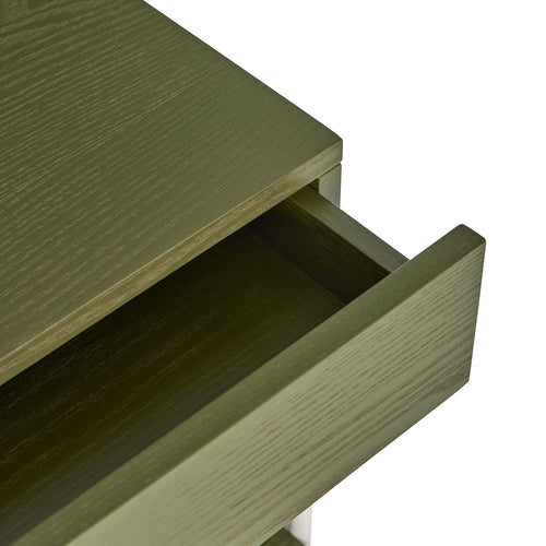Hübsch nachtkastje Noir - essenhoutfineer/ijzer/mdf - 48x31xh60cm