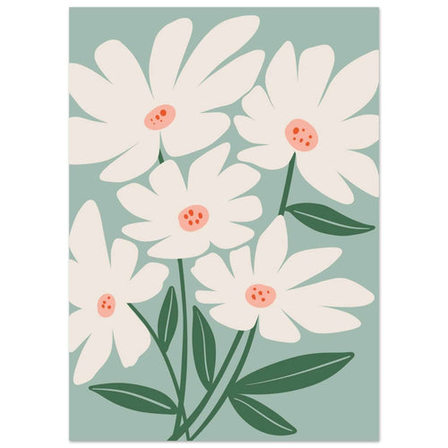 Artfulprints Poster Boho – Joyful petals   - 50x70 cm - Wit