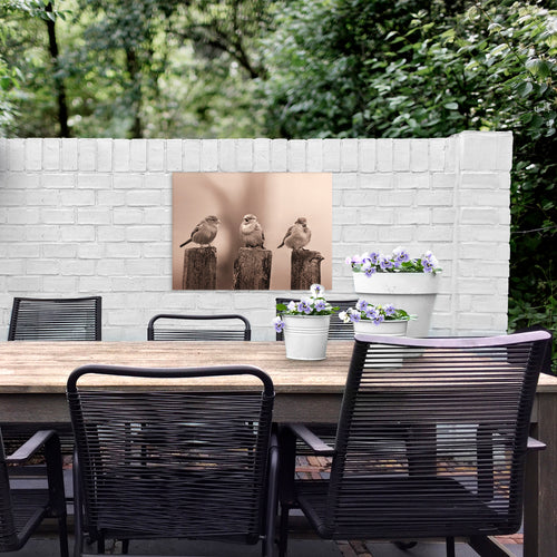 Art for the Home Buitencanvas - Vroege Vogels - Sepia - 50x70cm - vtwonen shop