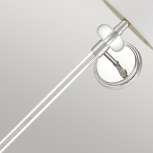 Elstead Quoizel Barbour Wandlamp met Kap Gepolijst Nikkel