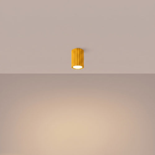 Sollux Lighting Plafondlamp KARBON 10 geel - 6,5x6,5x10cm