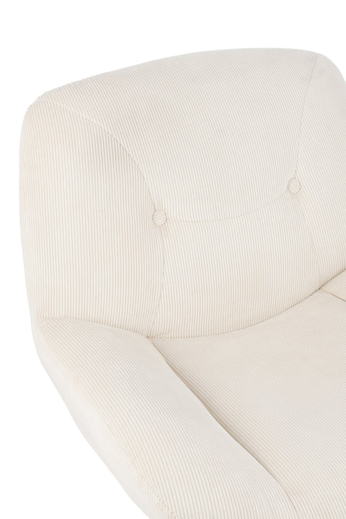 J-Line loungestoel Chill - metaal/multiplex - creme/zilver