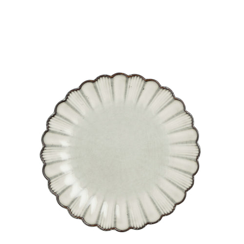 Mica Decorations Corfu Ontbijtbord - H3 x Ø21 cm - Keramiek - Grijs - vtwonen shop