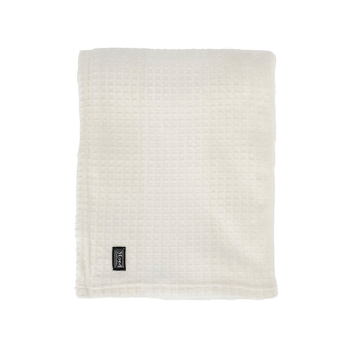 In The Mood Collection Joanne Fleece Plaid - L180 x B130 cm - Polyester - Off White