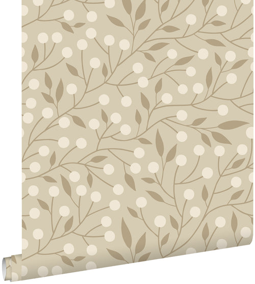 ESTAhome behang bloemmotief beige - 50 x 900 cm - 139591