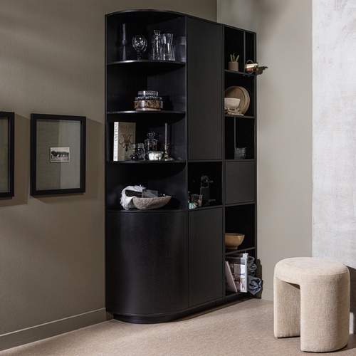 WOOOD kruk Charlie - Chenille - Naturel - 47x45x45 - vtwonen shop