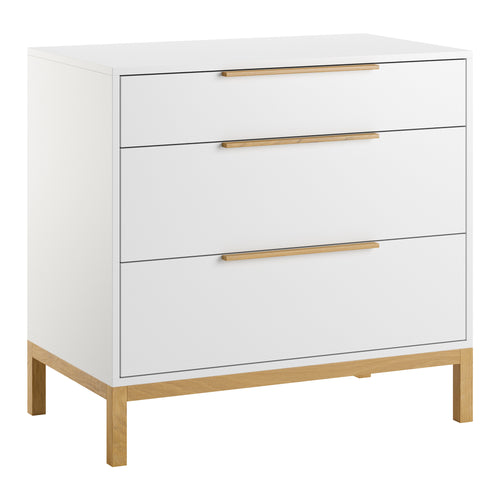 Petite Amélie Commode Soie – Wit – Met 3 ruime lades & soft-close systeem – Vervaardigd in Europa - vtwonen shop