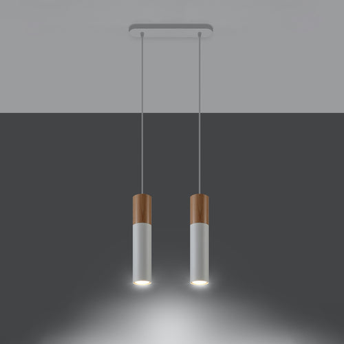 Sollux Lighting Hanglamp PABLO 2 wit - 30x6x90cm