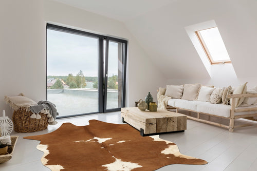 AFK Living vloerkleed Lily - dierenhuid-effect - kastanje - 155 x 190 cm
