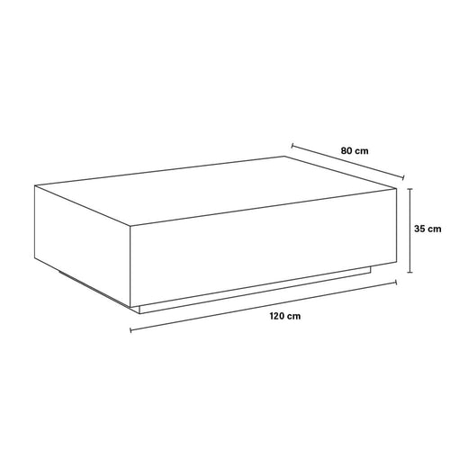 Home Deluxe Salontafel AMIRI Grijs XXL